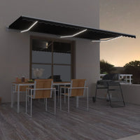 Thumbnail for Automatische Markise mit LED & Windsensor 600x350 cm Anthrazit