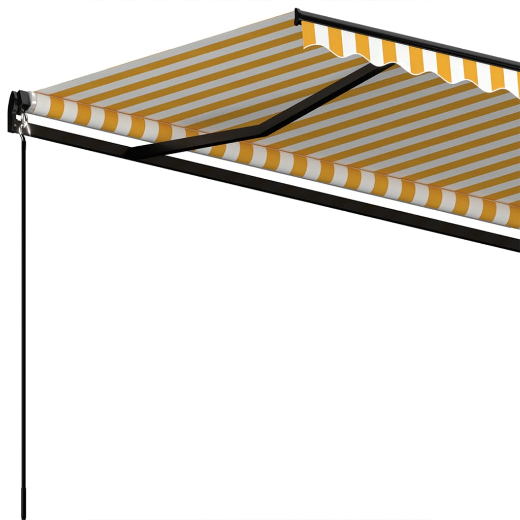 Gelenkarmmarkise Automatisch 350x250 cm Gelb und Weiß