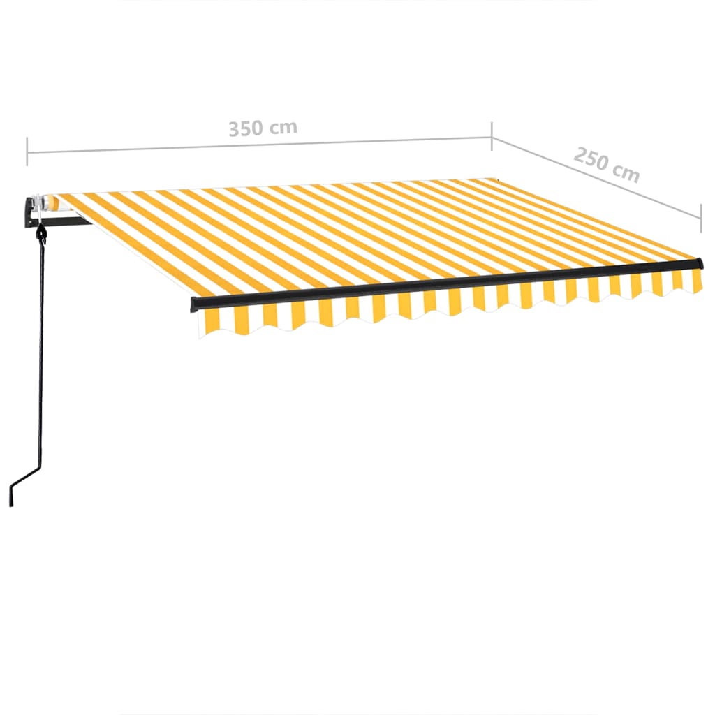 Gelenkarmmarkise Automatisch 350x250 cm Gelb und Weiß