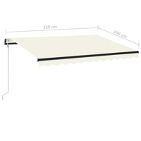 Thumbnail for Automatische Markise mit LED & Windsensor 350x250 cm Creme