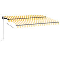 Thumbnail for Automatische Markise mit LED & Windsensor 350x250 cm Gelb/Weiß