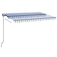 Thumbnail for Automatische Markise mit LED Windsensor 400x300 cm Blau Weiß