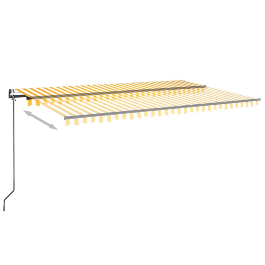 Automatische Markise mit LED & Windsensor 500x300 Gelb/Weiß
