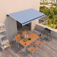 Thumbnail for Gelenkarmmarkise Einziehbar 400x350 cm Blau und Weiß