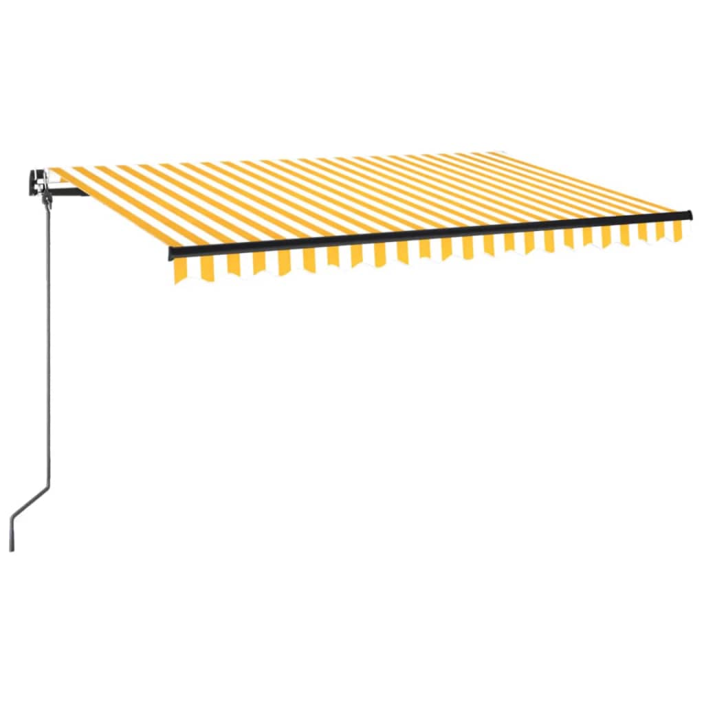 Gelenkarmmarkise Einziehbar 400x350 cm Gelb und Weiß