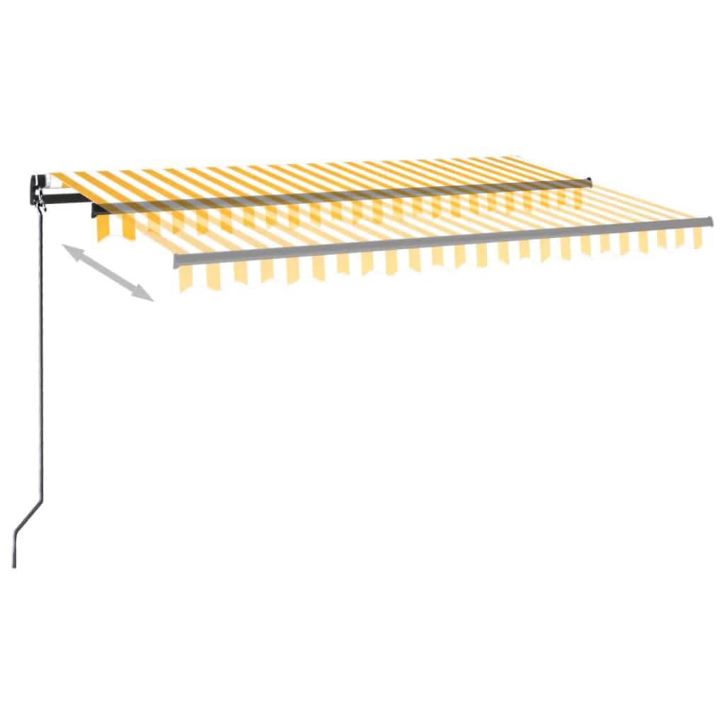 Gelenkarmmarkise Einziehbar 400x350 cm Gelb und Weiß