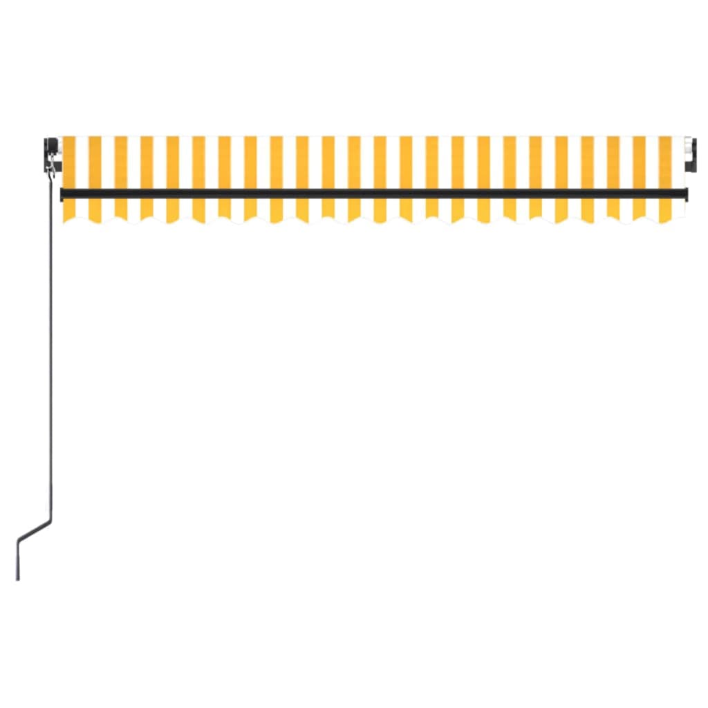 Gelenkarmmarkise Einziehbar 400x350 cm Gelb und Weiß