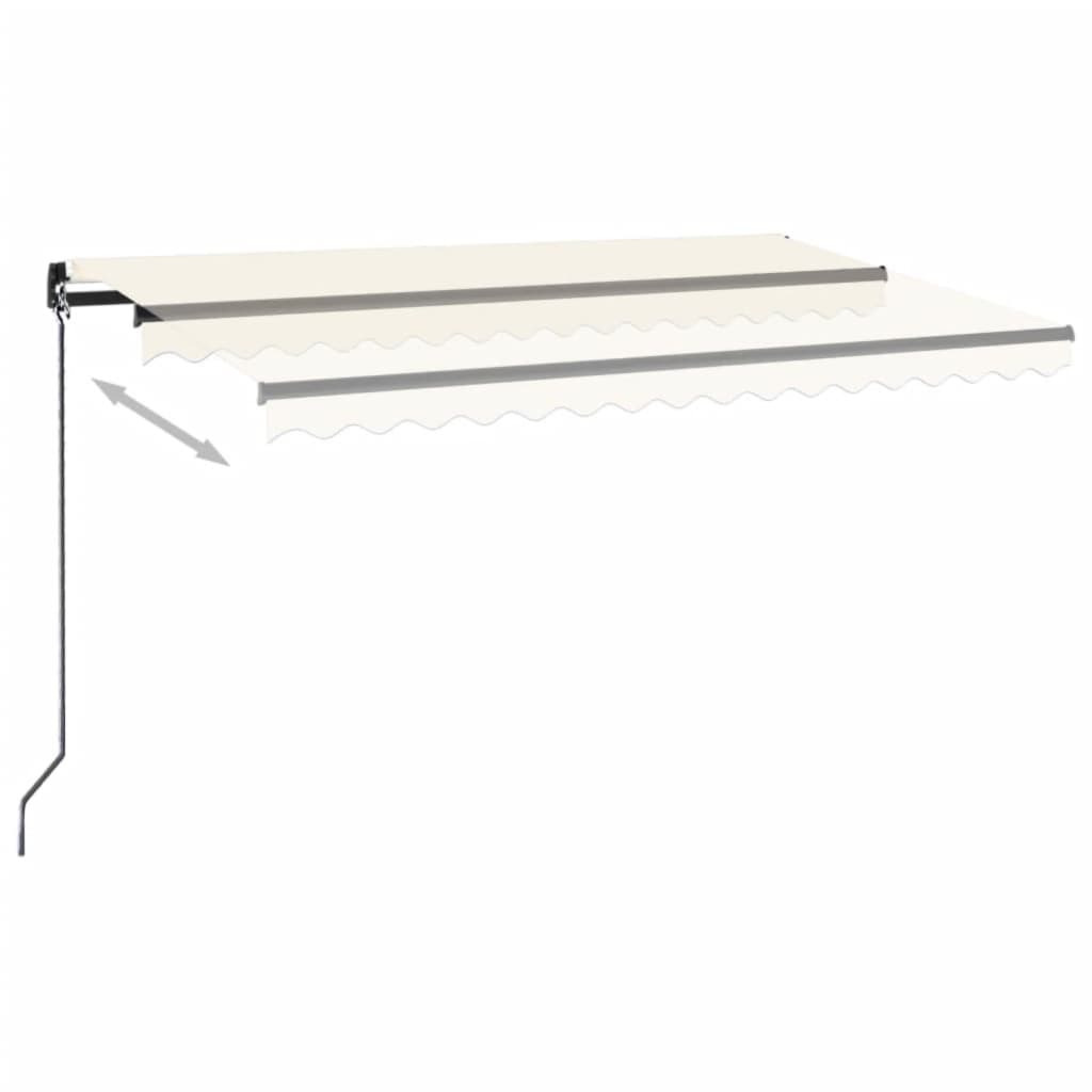 Gelenkarmmarkise Einziehbar mit LED 400x350 cm Creme