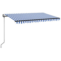 Thumbnail for Automatische Markise mit LED & Windsensor 400x350 Blau und Weiß