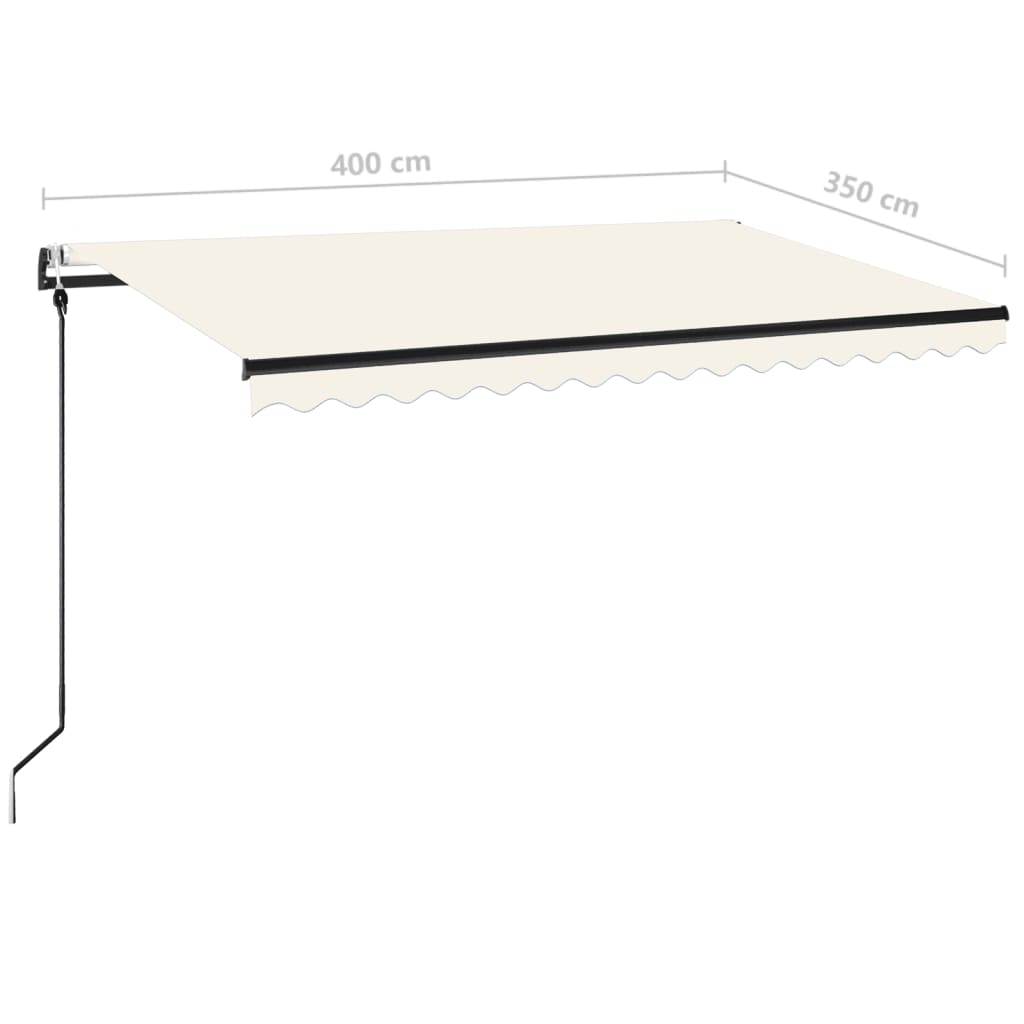 Automatische Markise mit LED & Windsensor 400x350 cm Creme