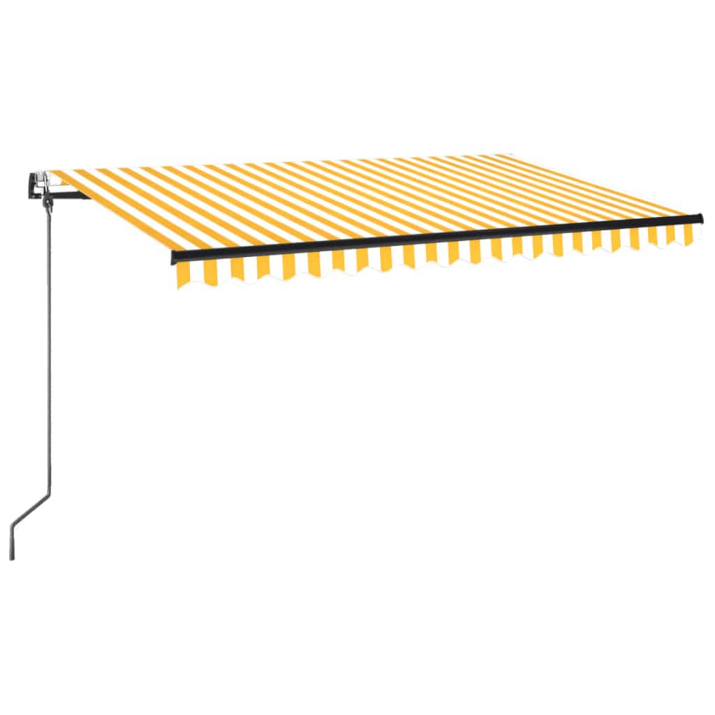 Automatische Markise mit LED & Windsensor 400x350 Gelb/Weiß