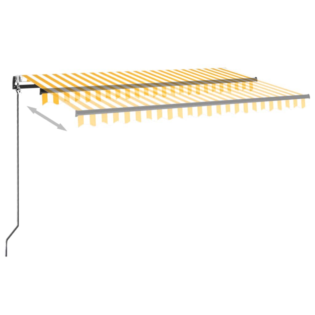 Automatische Markise mit LED & Windsensor 400x350 Gelb/Weiß