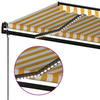 Thumbnail for Automatische Markise mit LED & Windsensor 400x350 Gelb/Weiß