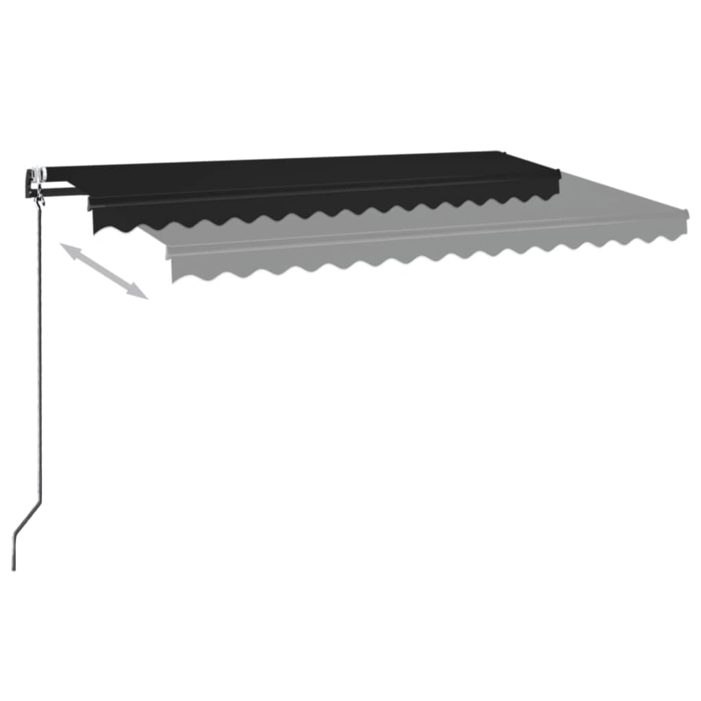 Automatische Markise mit LED & Windsensor 400x350 cm Anthrazit