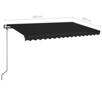 Thumbnail for Automatische Markise mit LED & Windsensor 400x350 cm Anthrazit