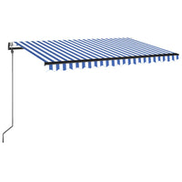 Thumbnail for Gelenkarmmarkise Automatisch 450x350 cm Blau und Weiß