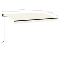 Thumbnail for Automatische Markise mit LED & Windsensor 450x350 cm Creme