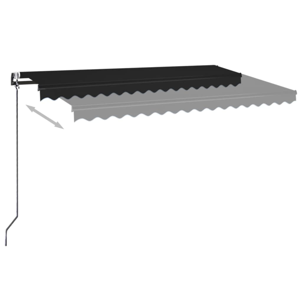 Automatische Markise mit LED & Windsensor 450x350 cm Anthrazit