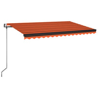 Thumbnail for Automatische Markise mit LED & Windsensor 450x350 Orange/Braun