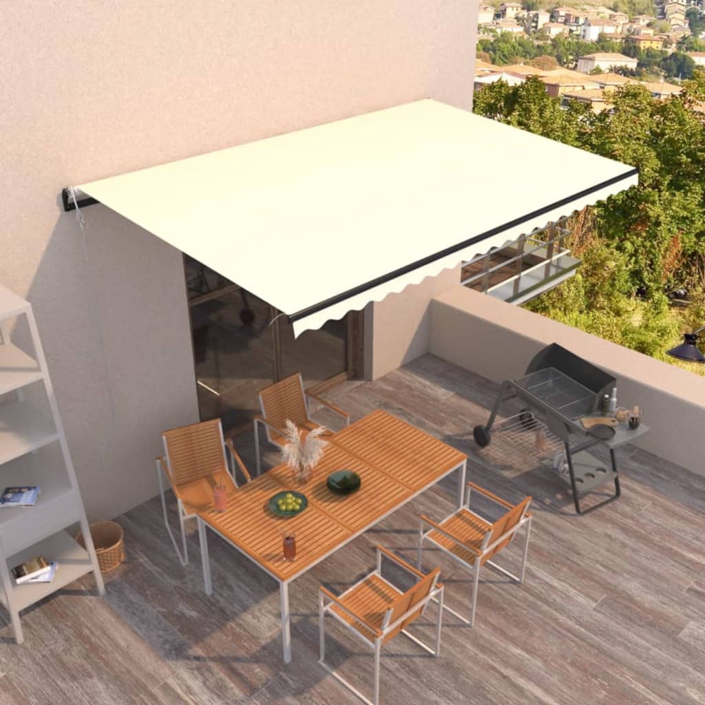 Gelenkarmmarkise Automatisch 500x350 cm Creme