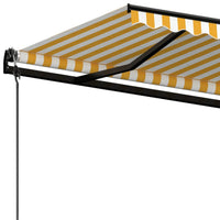 Thumbnail for Gelenkarmmarkise Automatisch 500x350 cm Gelb und Weiß