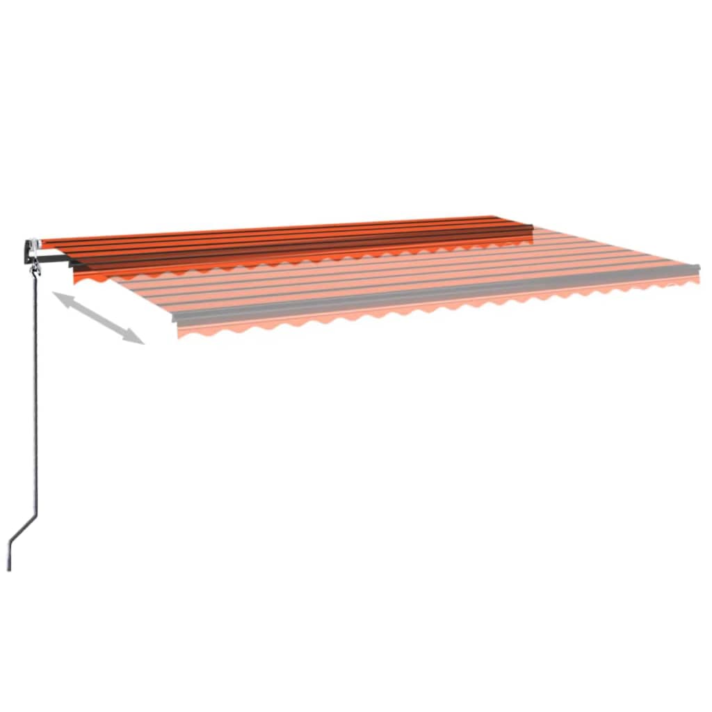 Gelenkarmmarkise Automatisch 500x350 cm Orange und Braun