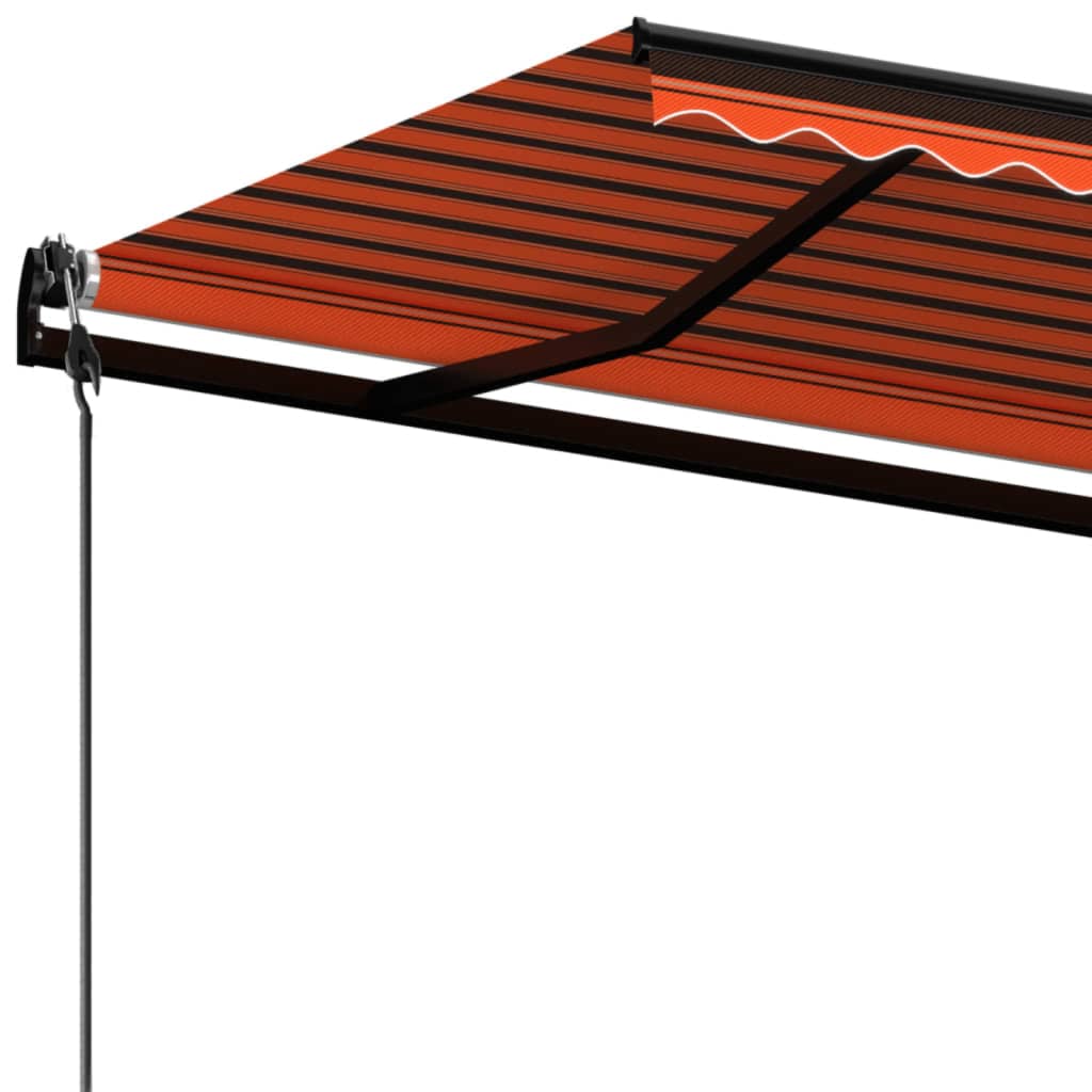 Gelenkarmmarkise Automatisch 500x350 cm Orange und Braun