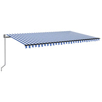 Thumbnail for Automatische Markise mit LED & Windsensor 500x350 Blau und Weiß