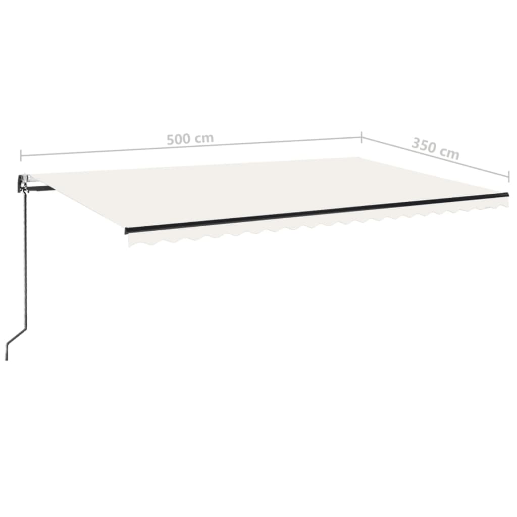 Automatische Markise mit LED & Windsensor 500x350 cm Creme