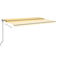 Thumbnail for Automatische Markise mit LED & Windsensor 500x350 cm Gelb/Weiß