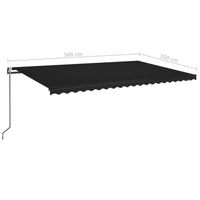 Thumbnail for Automatische Markise mit LED & Windsensor 500x350 cm Anthrazit