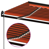 Thumbnail for Automatische Markise mit LED & Windsensor 500x350 Orange/Braun