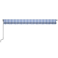 Thumbnail for Gelenkarmmarkise Automatisch 600x350 cm Blau und Weiß