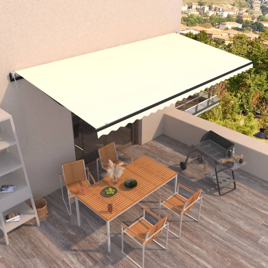 Gelenkarmmarkise Automatisch 600x350 cm Creme