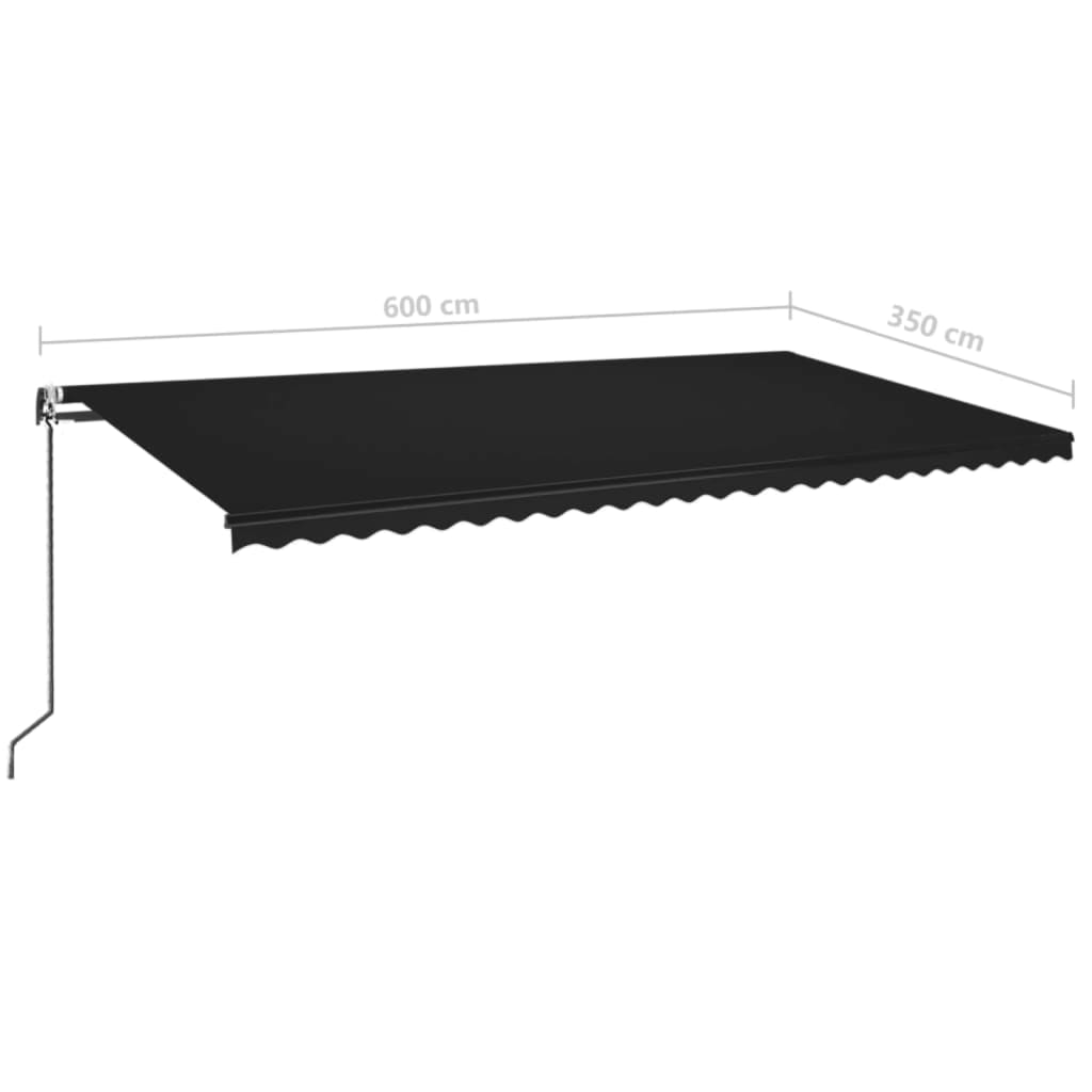 Gelenkarmmarkise Automatisch 450x600x350 350 cm Anthrazit