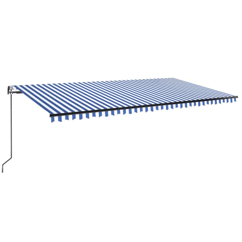 Automatische Markise mit LED & Windsensor 600x350 Blau und Weiß