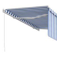 Thumbnail for Gelenkarmmarkise Einziehbar mit Jalousie 3x2,5 m Blau und Weiß
