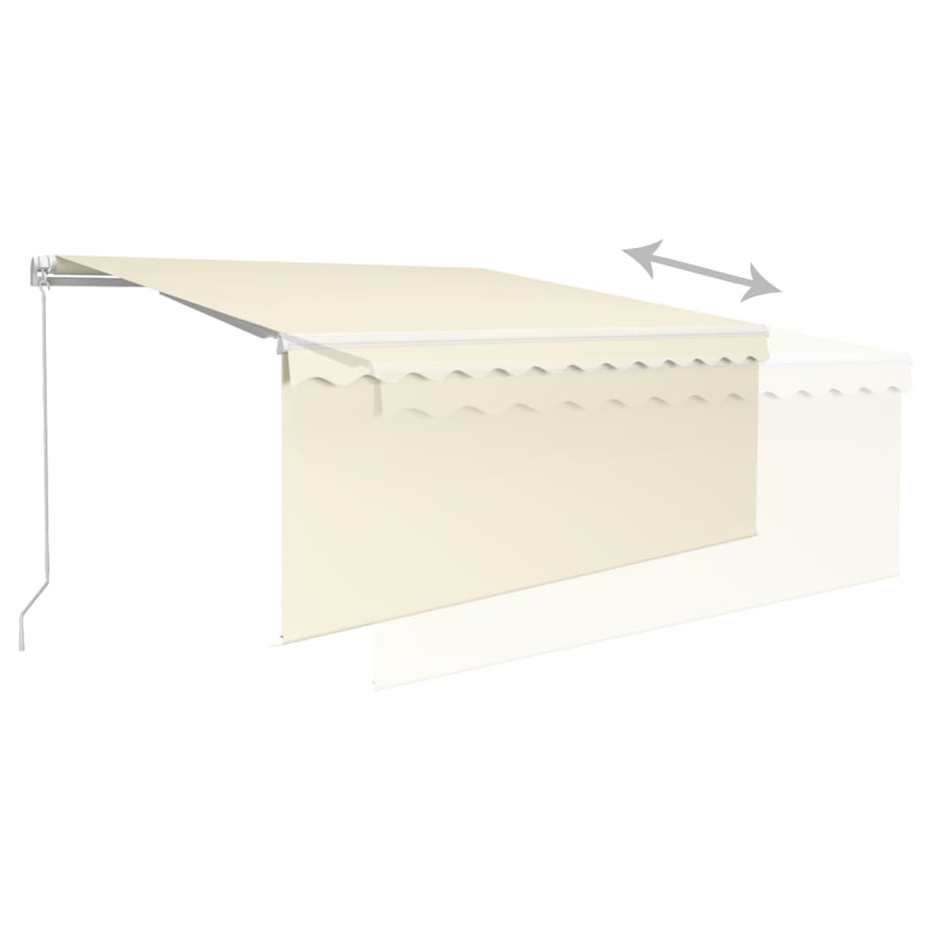 Gelenkarmmarkise Einziehbar mit Jalousie 3x2,5 m Creme
