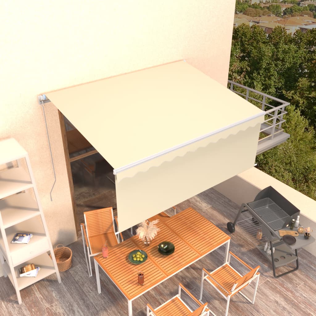 Gelenkarmmarkise Einziehbar mit Jalousie 3x2,5 m Creme