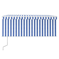 Thumbnail for Gelenkarmmarkise Automatisch mit Jalousie 3x2,5 m Blau und Weiß