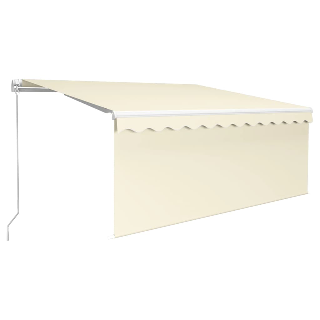 Gelenkarmmarkise Einziehbar mit Jalousie 3,5x2,5 m Creme