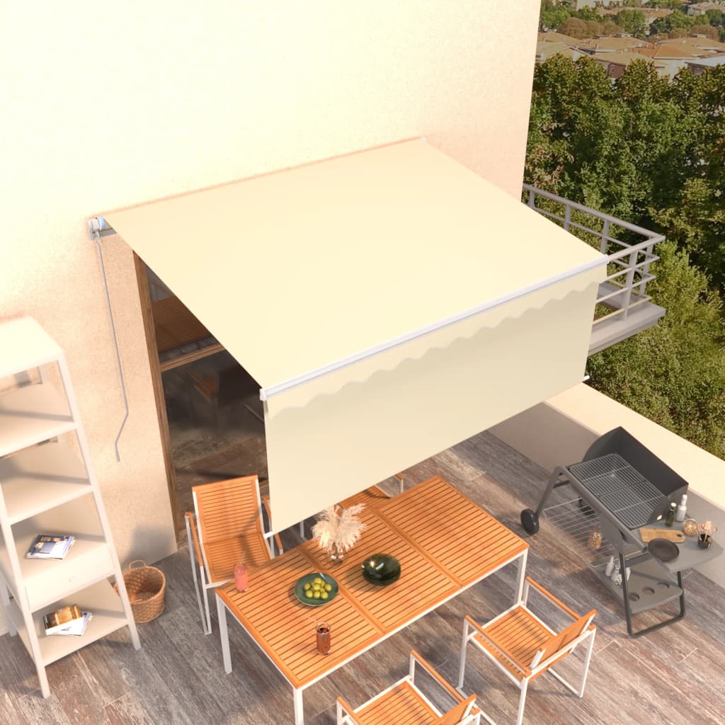 Gelenkarmmarkise Einziehbar mit Jalousie 3,5x2,5 m Creme