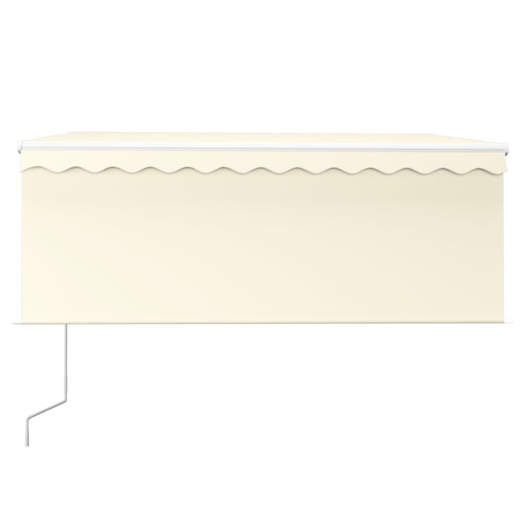 Automatische Markise mit Jalousie LED Windsensor 3,5x2,5m Creme