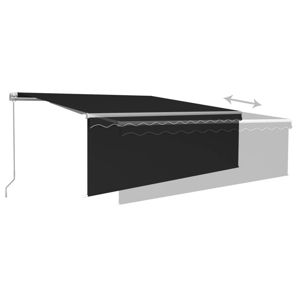 Gelenkarmmarkise Einziehbar mit Jalousie 4x3 m Anthrazit