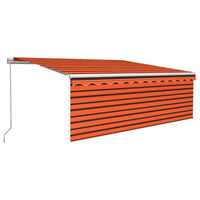Thumbnail for Gelenkarmmarkise Einziehbar mit Jalousie 4x3 m Orange und Braun