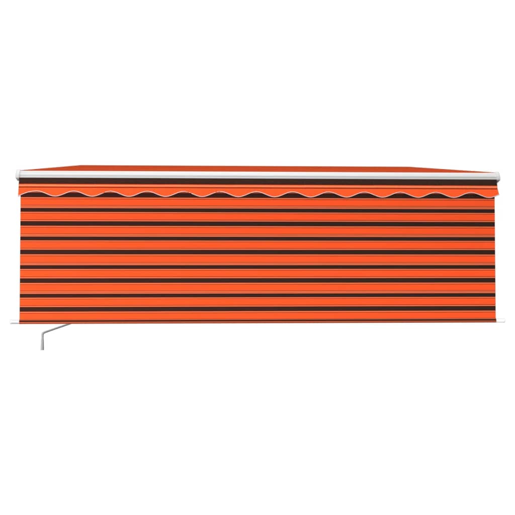 Gelenkarmmarkise Einziehbar mit Jalousie 4x3 m Orange und Braun