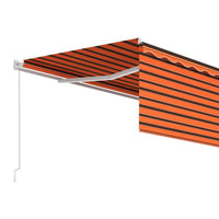 Thumbnail for Gelenkarmmarkise Einziehbar mit Jalousie 4x3 m Orange und Braun