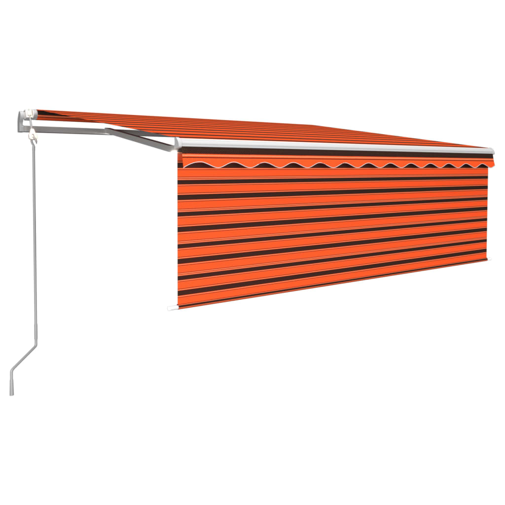Gelenkarmmarkise Automatisch mit Jalousie 4x3m Orange und Braun