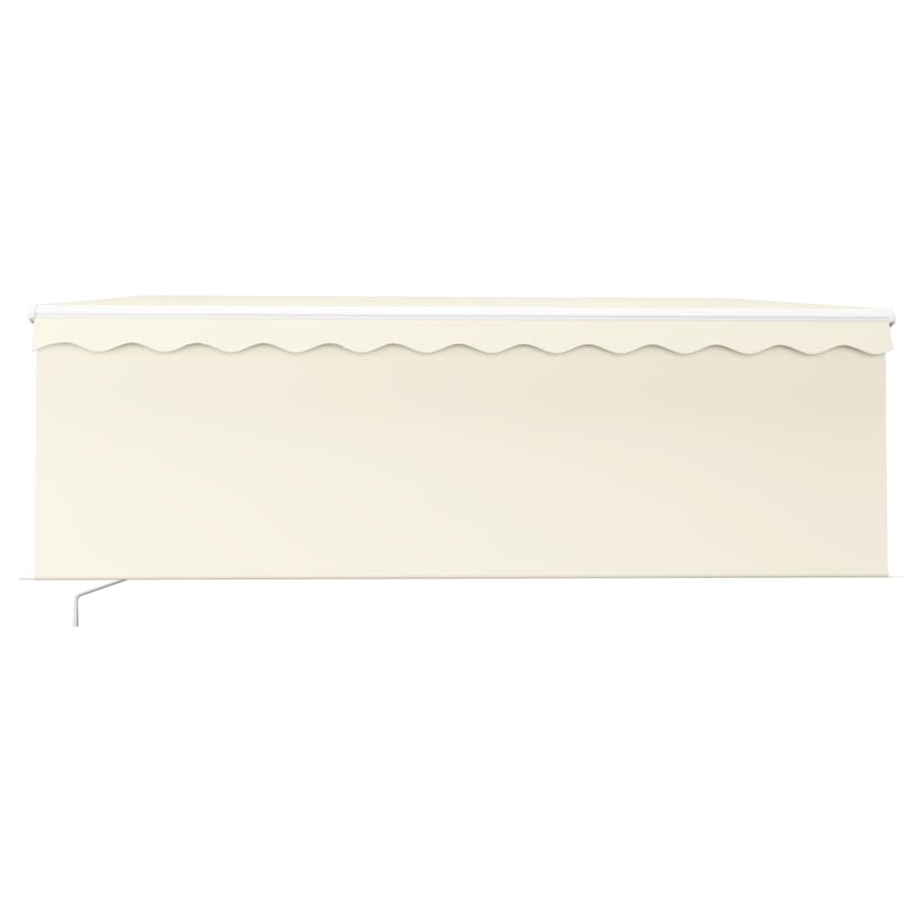 Gelenkarmmarkise Einziehbar mit Volant 4,5x3 m Creme