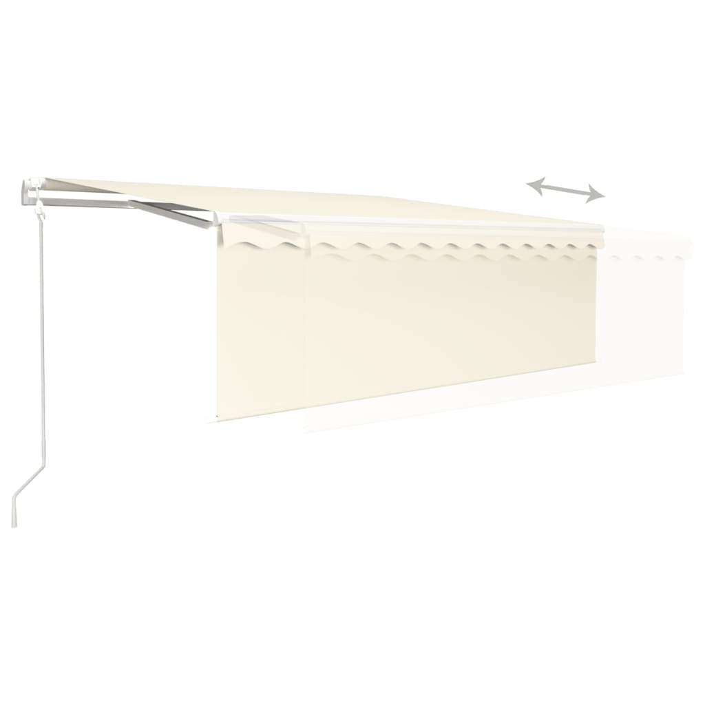 Automatische Markise mit Jalousie LED Windsensor 4,5x3 m Creme